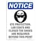 Signmission OSHA Notice Sign, Eye Protection Lab With Symbol, 10in X 7in Rigid Plastic, 7" W, 10" H, Portrait OS-NS-P-710-V-12361 - alternate 1